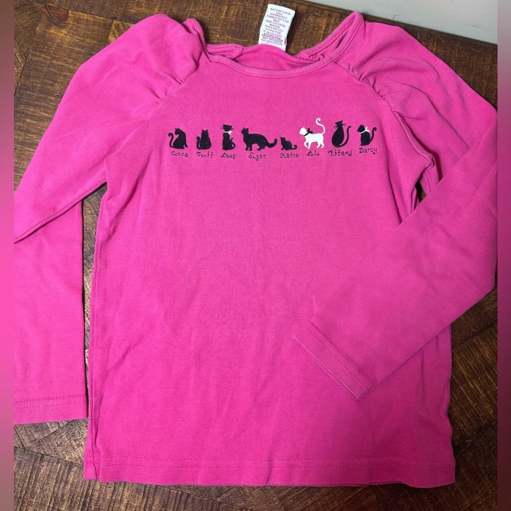 Gymboree 6 City Sidewalk Black White Kitty Shirt Top